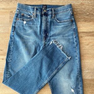 GAP Distressed Cigarette Jeans, Size 8/29